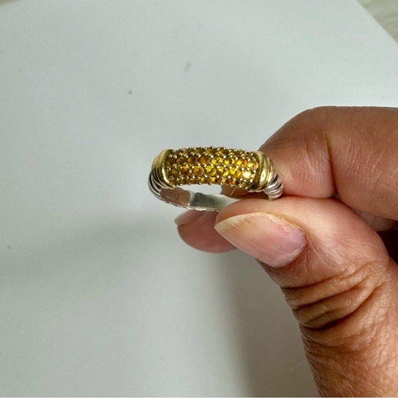 David Yurman Cable Candy Yellow Sapphire Ring - Picture 4 of 6